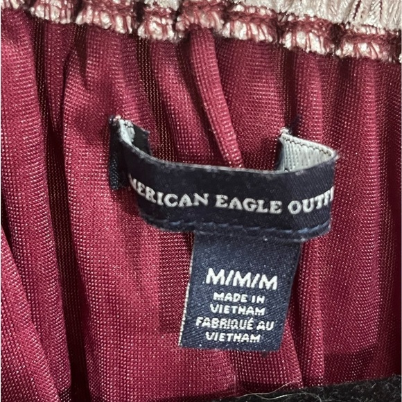 American Eagle Crushed Velvet Dusty Rose Pink Off Shoulder Top Shirt Size Medium - Picture 6 of 7